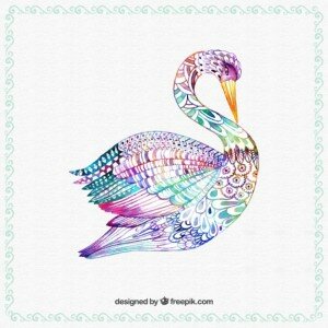 hand-painted-colorful-swan_23-2147522652